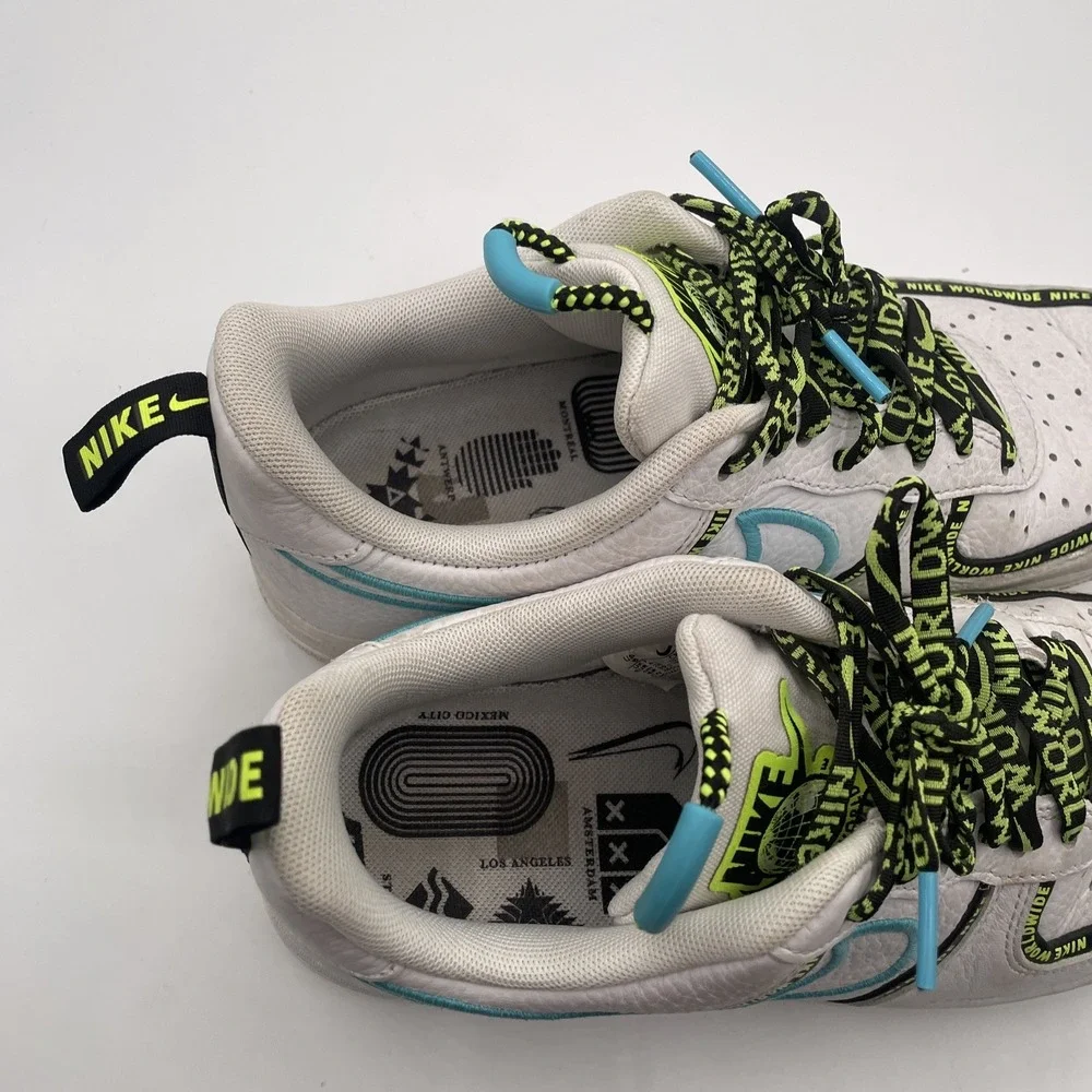 Nike Air Force 1 World Wide Pack White/Green/Blue Size‎ 8 CK7213-100